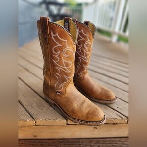 Double H Gel Ice Work Western Boots Men's 10.5 D Brown Round Steel Toe DH1552